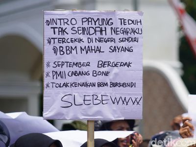 Potret Tulisan Nyeleneh Sindir Pemerintah saat Demo Harga BBM Naik di Bone