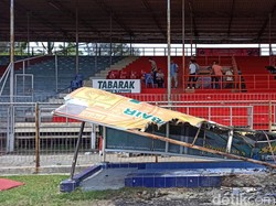 Kondisi Terkini Stadion Dimurthala Usai Dibakar Penonton