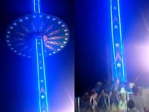 Ngeri! Wahana di Pasar Malam India Jatuh, 16 Orang Terluka