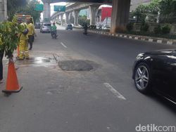 Lubang Jalan Tendean Jaksel Selesai Ditambal, Begini Hasilnya!