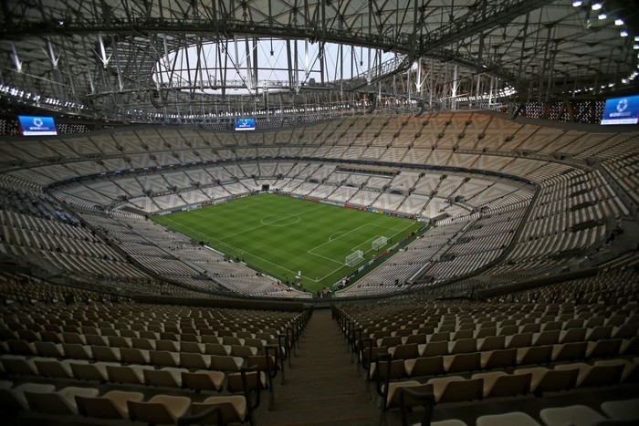 A general view shows the Lusail Stadium, the 80,000-capacity venue that is to host this years World Cup final, on the outskirts of Qatars capital Doha on August 11, 2022. - Al Rayyan and Al Arabi will dispute a Qatar Stars League game today at the Lusail stadium. (Photo by MUSTAFA ABUMUNES / AFP) (Photo by MUSTAFA ABUMUNES/AFP via Getty Images)