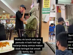 Bikin Haru! Gegara Ingat Keluarga, Netizen Ini Traktir Makan Orang Tak Dikenal