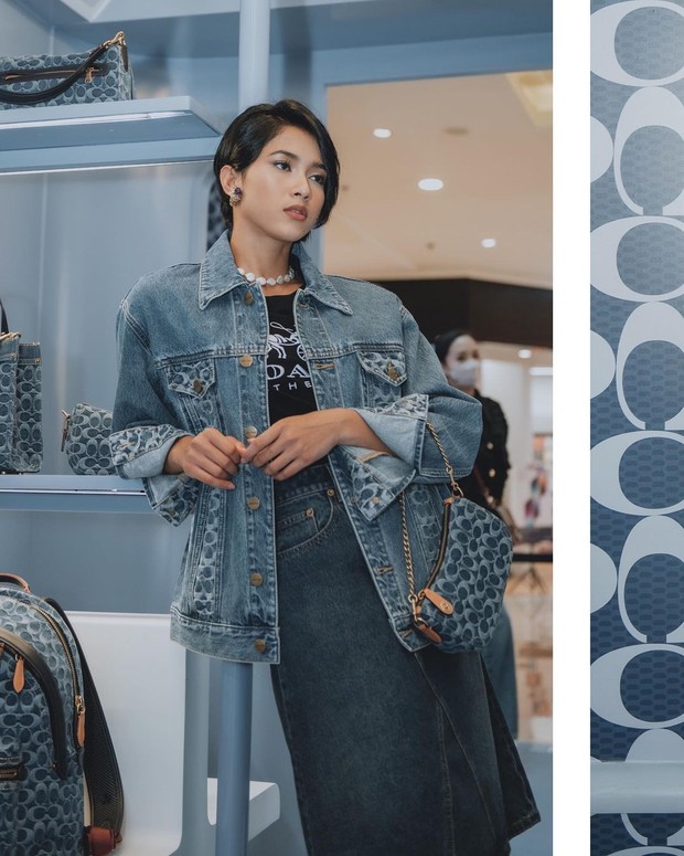All denim set/ foto: instagram.com/ @aghninyhaque All denim set/ foto: instagram.com/ @aghninyhaque
