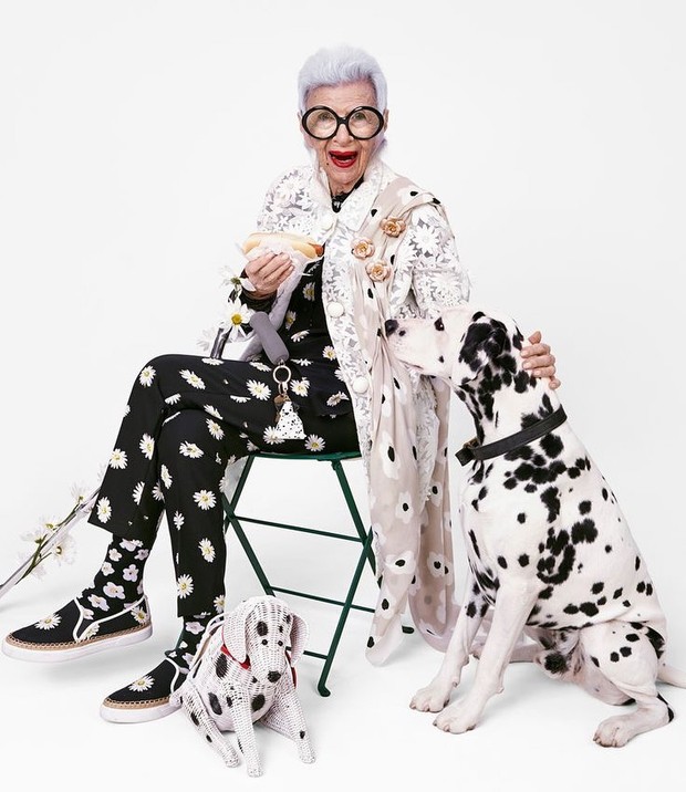 Iris Apfel, fashion icon stylish/