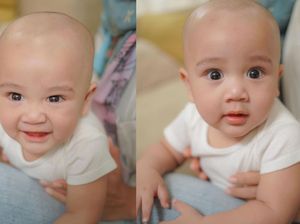 8 Ekspresi Baby Rayyanza Curi Perhatian, Gemas Banget!