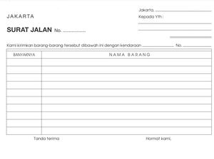 10 Contoh Surat Jalan yang Benar, Format, dan Cara Membuatnya