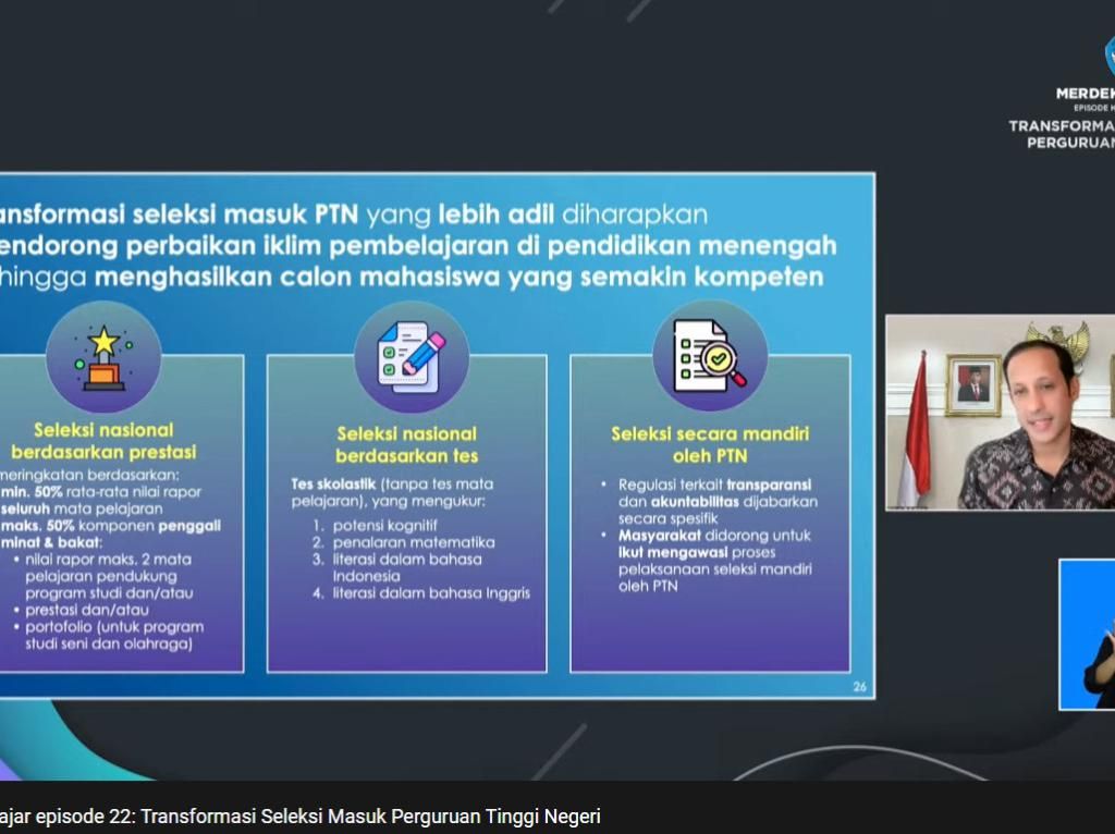 Resmi Diubah! Seleksi Masuk PTN akan Punya Skema Baru Resmi Diubah! Seleksi Masuk PTN akan Punya Skema Baru