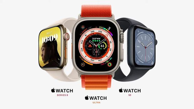Apple Watch 8, Apple Watch Ultra, dan Apple Watch SE yang diperkenalkan pada September 2022.