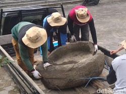 Batu Lumpang di Tengah Sawah Klaten Dievakuasi, Diduga Peninggalan Abad 9 M