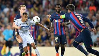 Barcelona menjamu Viktoria Plzen di Camp Nou, Kamis (8/9/2022) dini hari WIB pada Matchday 1 Liga Champions. Barca tampil sangat dominan dan nyaman sejak awal laga. (Pau Barrena/AFP/Getty Images)