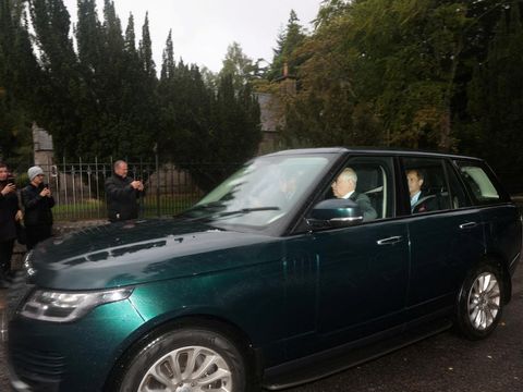 Britain's Prince William drives Prince Edward and Prince Andrew outside Balmoral Castle, amid concerns over Britain's Queen Elizabeth's health, in Balmoral, Scotland, Britain September 8, 2022. REUTERS/Russell Cheyne