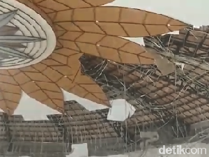 Baru 2 Bulan Diresmikan, Plafon Masjid Tanjak Batam Ambruk