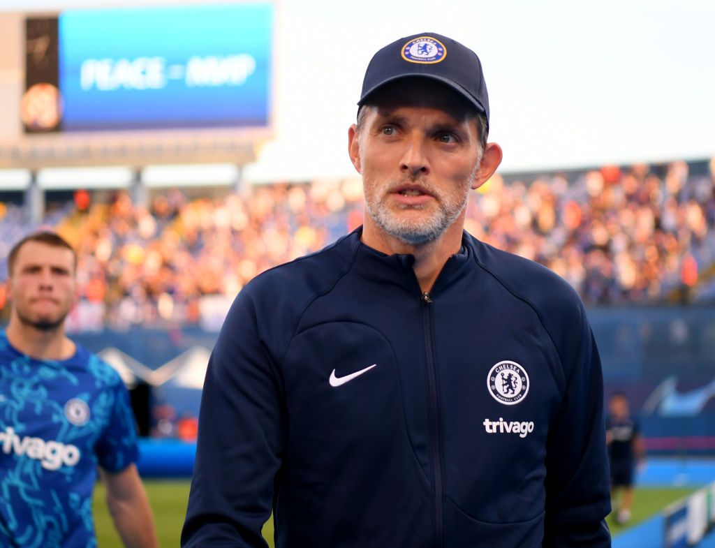 ZAGREB, CROATIA - SEPTEMBER 06: Thomas Tuchel, Manager of Chelsea looks on prior to the UEFA Champions League group E match between Dinamo Zagreb and Chelsea FC at Stadion Maksimir on September 06, 2022 in Zagreb, Croatia. (Photo by Jurij Kodrun/Getty Images)