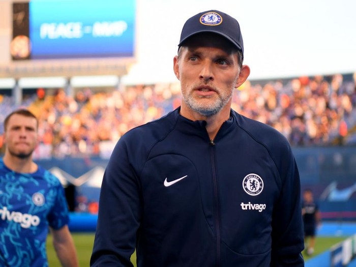 ZAGREB, CROATIA - SEPTEMBER 06: Thomas Tuchel, Manager of Chelsea looks on prior to the UEFA Champions League group E match between Dinamo Zagreb and Chelsea FC at Stadion Maksimir on September 06, 2022 in Zagreb, Croatia. (Photo by Jurij Kodrun/Getty Images)
