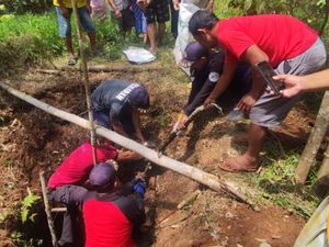 2 Ular Piton dalam Satu Lubang Sumur Bikin Geger Warga di Wonogiri