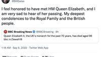 Ratu Elizabeth II Mangkat, Bill Gates Sampai Jeff Bezos Berduka