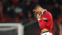 Cristiano Ronaldo menambah puasa gol. Sudah tujuh laga dimainkannya di awal kompetisi musim 2022/2023, pemain asal Portugal itu masih nihil gol (Getty Images)