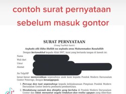 Viral Surat Pernyataan Wali Santri Gontor, Ada Poin Tak Boleh Libatkan Polisi