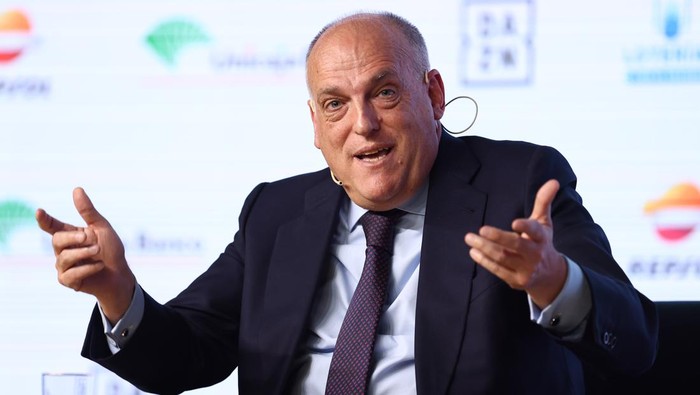 MADRID, SPAIN - MAY 31: Javier Tebas, President of LaLiga, attends during the interview “Desayunos Europa Press” at Auditorio El Beatriz on May 31, 2022, in Madrid Spain. (Photo By Oscar J. Barroso/Europa Press via Getty Images)