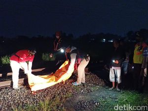 Pria Tanpa Identitas Tewas Tertabrak Kereta Api Dhoho-Penataran di Blitar
