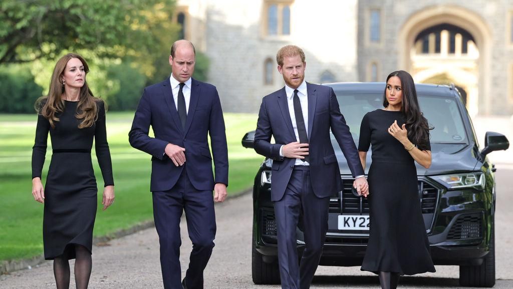 Pangeran William-Harry dan Kate-Meghan Bersatu dan Berkabung