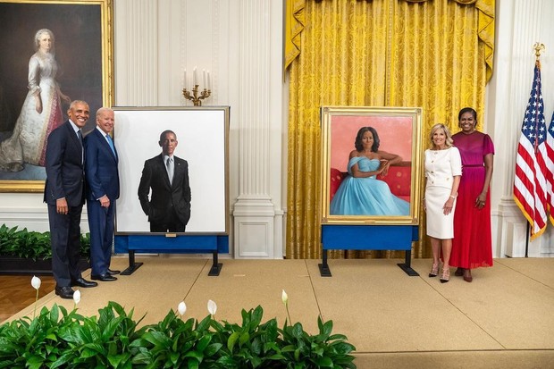 Peresmian lukisan Barack Obama dan Michelle Obama/