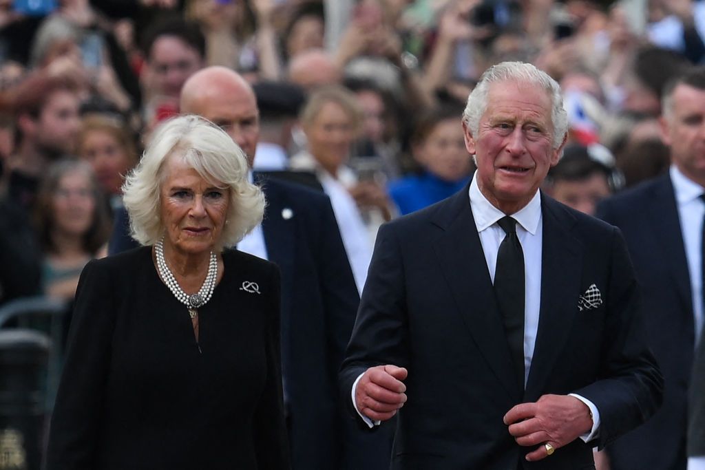 LONDON, ENGLAND - SEPTEMBER 10: Camilla, Queen Consort meets well-wishers as she returns to Clarence House from Buckingham Palace along the Mall during a impromptu walkabout following the death of Queen Elizabeth II on September 10, 2022 in London, United Kingdom. His Majesty The King is proclaimed at the Accession Council in the State Apartments of St James's Palace, London. The Accession Council, attended by Privy Councillors, is divided into two parts. In part I, the Privy Council, without The King present, proclaims the Sovereign and part II where The King holds the first meeting of His Majesty's Privy Council. The Accession Council is followed by the first public reading of the Principal Proclamation read from the balcony overlooking Friary Court at St James's Palace. The Proclamation is read by the Garter King of Arms, accompanied by the Earl Marshal, other Officers of Arms and the Serjeants-at-Arms. (Photo by Victoria Jones - WPA Pool/Getty Images)