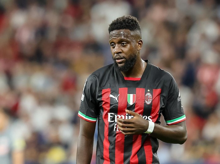 SALZBURG, AUSTRIA - SEPTEMBER 06: Divock Origi of AC Milan looks on during the UEFA Champions League group E match between FC Salzburg and AC Milan at Football Arena Salzburg on September 6, 2022 in Salzburg, Austria. (Photo by Roland Krivec/DeFodi Images via Getty Images)