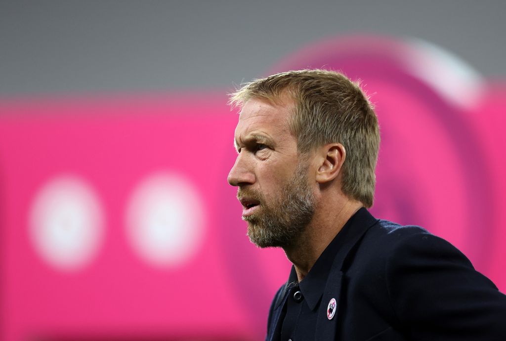 LONDON, ENGLAND - AUGUST 30: Graham Potter manager of Brighton & Hove Albion during the Premier League match between Fulham FC and Brighton & Hove Albion at Craven Cottage on August 30, 2022 in London, England. (Photo by Catherine Ivill/Getty Images)