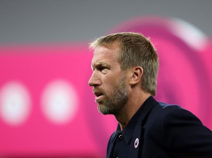 LONDON, ENGLAND - AUGUST 30: Graham Potter manager of Brighton & Hove Albion during the Premier League match between Fulham FC and Brighton & Hove Albion at Craven Cottage on August 30, 2022 in London, England. (Photo by Catherine Ivill/Getty Images)