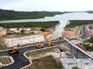 Melihat Bendungan Sei Gong Batam dari Udara Melihat Bendungan Sei Gong Batam dari Udara