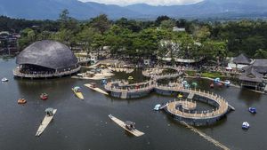 Potret Udara Wisata Situ Bagendit Garut, Bagus Banget