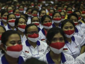 Ribuan Calon Migran Dilepas BP2MI dan Erick Thohir