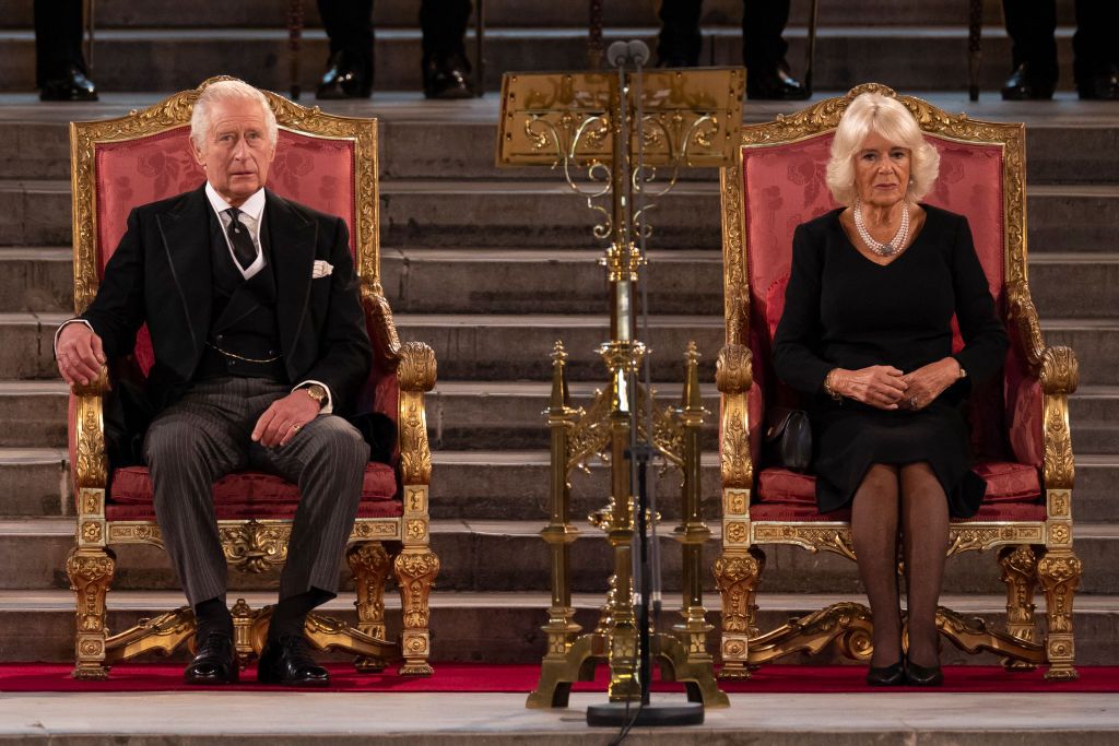 813475850 LONDON, UNITED KINGDOM - JULY 12: (EMBARGOED FOR PUBLICATION IN UK NEWSPAPERS UNTIL 48 HOURS AFTER CREATE DATE AND TIME) Camilla, Duchess of Cornwall attends a State Banquet at Buckingham Palace on day 1 of the Spanish State Visit on July 12, 2017 in London, England. This is the first state visit by the current King Felipe and Queen Letizia, the last being in 1986 with King Juan Carlos and Queen Sofia. (Photo by Max Mumby/Indigo/Getty Images)