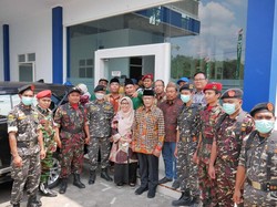 Momen Kompak Banser dan Kokam Kawal Ketum Muhammadiyah di Kudus