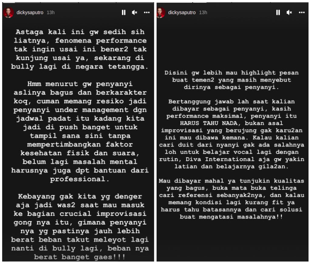 Unggahan Dicky AFI