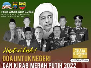 Acara Doa untuk Negeri-Kirab Merah Putih, Sejumlah Jalan di Medan Ditutup