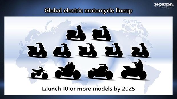Honda ingin menjual 10 model motor listrik pada 2025, lima di antaranya untuk kawasan Asia.