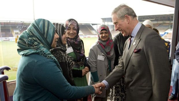 BURNLEY, UNITED KINGDOM - FEBRUARY 05:  Prince Charles, Prince of Wales and President of The Prince's Trust and Business In The Community meets representatives of Burnley Football Club and young people who have participated in programmes run by the Prince's charities at Burnley Football Club, Turf Moor on February 5, 2010 in Burnley, Lancashire, England.  (Photo by Arthur Edwards - WPA Pool/Getty Images)