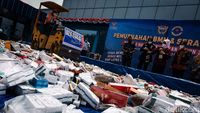 Penampakan Barbuk Rp 6,8 M yang Dimusnahkan Bea Cukai Soetta
