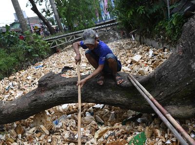 Jorok, Kali Licin Depok Jadi Lautan Sampah Styrofoam