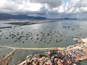 Potret Kapal-kapal Nelayan China Balik Kanan Gegara Topan Muifa Potret Kapal-kapal Nelayan China Balik Kanan Gegara Topan Muifa