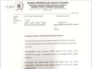 3 Pj Gubernur DKI Rekomendasi PAN: Heru Budi, Marullah Matali, Bahtiar