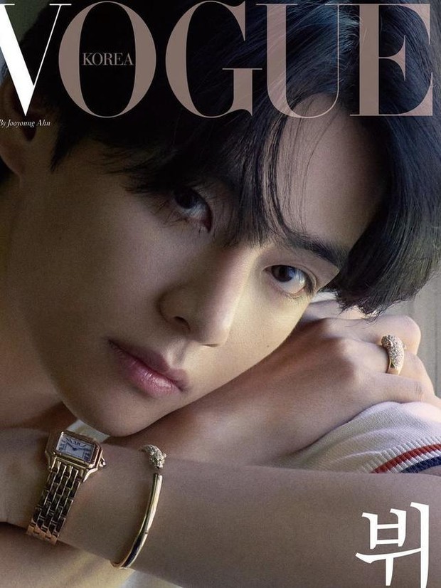 Penampilan V BTS di Cover Majalah Vogue Korea