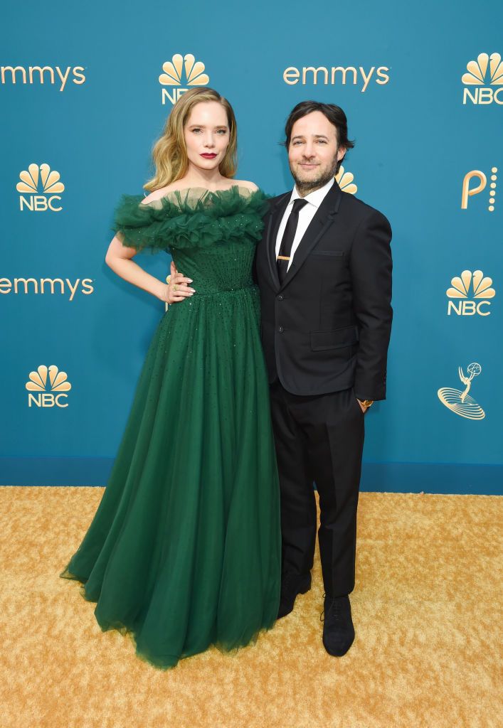 Caitlin Mehner and Danny Strong at the 74th Primetime Emmy Awards held at Microsoft Theater on September 12, 2022 in Los Angeles, California. (Photo by Gilbert Flores/Variety via Getty Images)