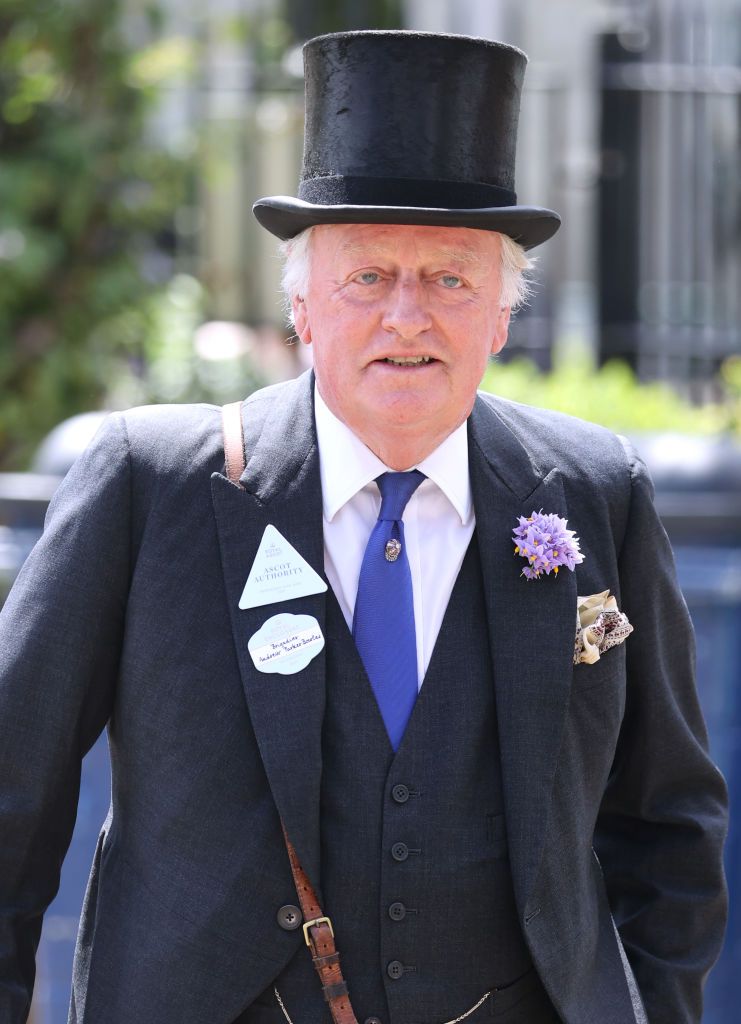 BLANDFORD FORUM, UNITED KINGDOM - MAY 01: (EMBARGOED FOR PUBLICATION IN UK NEWSPAPERS UNTIL 48 HOURS AFTER CREATE DATE AND TIME) Andrew Parker Bowles attends the funeral of Mark Shand at Holy Trinity Church, Stourpaine on May 1, 2014 near Blandford Forum in Dorset, England. Conservationist and travel writer Mark Shand, brother of Camilla, Duchess of Cornwall, died unexpectedly last week after falling and hitting his head in New York. (Photo by Max Mumby/Indigo/Getty Images)