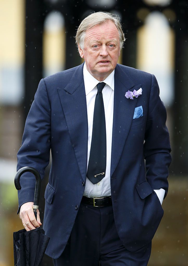 487642869 BLANDFORD FORUM, UNITED KINGDOM - MAY 01: (EMBARGOED FOR PUBLICATION IN UK NEWSPAPERS UNTIL 48 HOURS AFTER CREATE DATE AND TIME) Andrew Parker Bowles attends the funeral of Mark Shand at Holy Trinity Church, Stourpaine on May 1, 2014 near Blandford Forum in Dorset, England. Conservationist and travel writer Mark Shand, brother of Camilla, Duchess of Cornwall, died unexpectedly last week after falling and hitting his head in New York. (Photo by Max Mumby/Indigo/Getty Images)