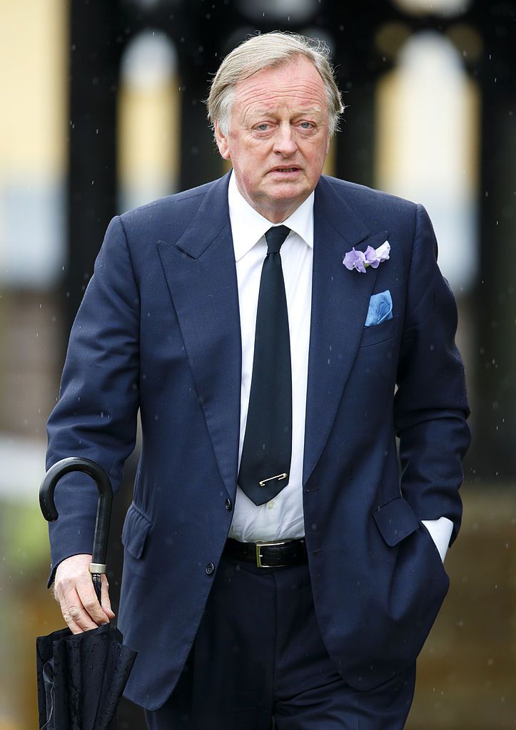 BLANDFORD FORUM, UNITED KINGDOM - MAY 01: (EMBARGOED FOR PUBLICATION IN UK NEWSPAPERS UNTIL 48 HOURS AFTER CREATE DATE AND TIME) Andrew Parker Bowles attends the funeral of Mark Shand at Holy Trinity Church, Stourpaine on May 1, 2014 near Blandford Forum in Dorset, England. Conservationist and travel writer Mark Shand, brother of Camilla, Duchess of Cornwall, died unexpectedly last week after falling and hitting his head in New York. (Photo by Max Mumby/Indigo/Getty Images)