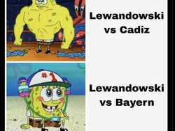 Lewandowski dianggap perkasa lawan Cadiz, tapi tidak ada apa-apanya di hadapan Bayern. Foto: dok. Twitter