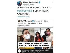 Persis Menang, Kaesang ke Gibran: Boleh Lanjut Rabi Mas?